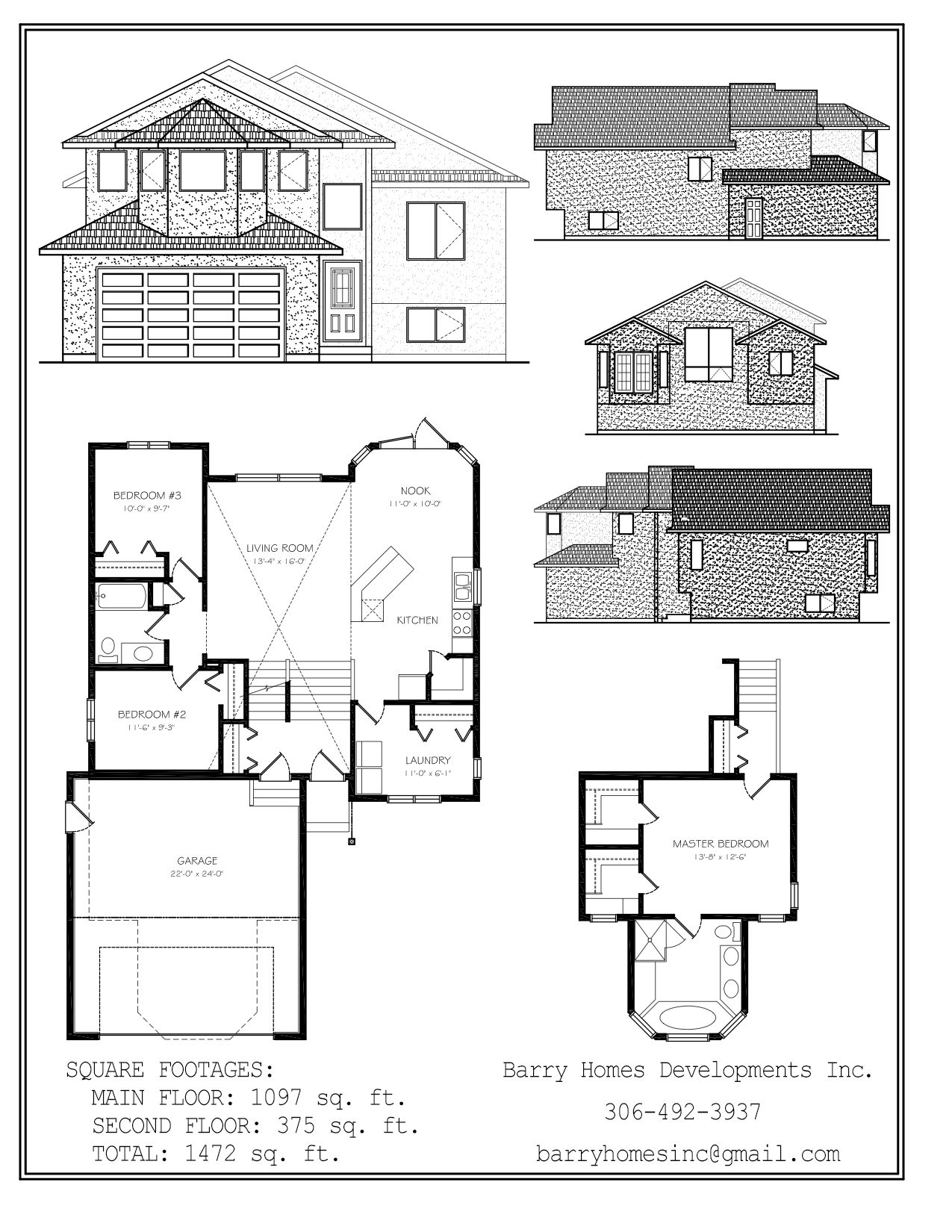 Custom home blueprint